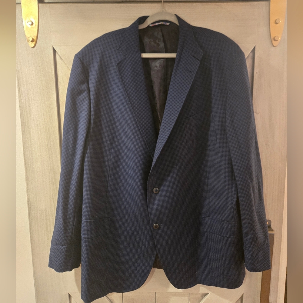 Robert Graham Dark Blue Textured Blazer